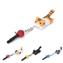 Cat catch the bulb разъем для наушников заглушка для порта гарнитуры крышка Мода милый щенок 3,5 мм Универсальный пылезащитный Разъем сладкий дом
