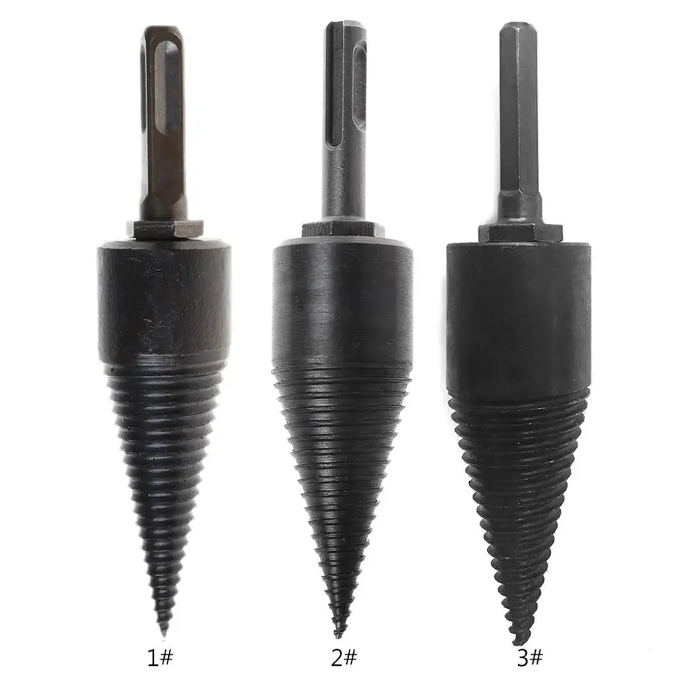 Firewood Machine Drill Wood Cone Reamer Punch Driver Bit Split Drilling Tools 130x32mm | Инструменты