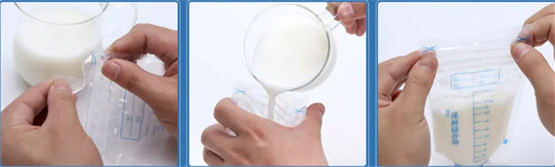 5 Pieces 250ml Baby Food Storage Breast Milk Storage Bag Milk Freezer Bags Mother Milk BPA Free Baby Safe Feeding Bags Feeding