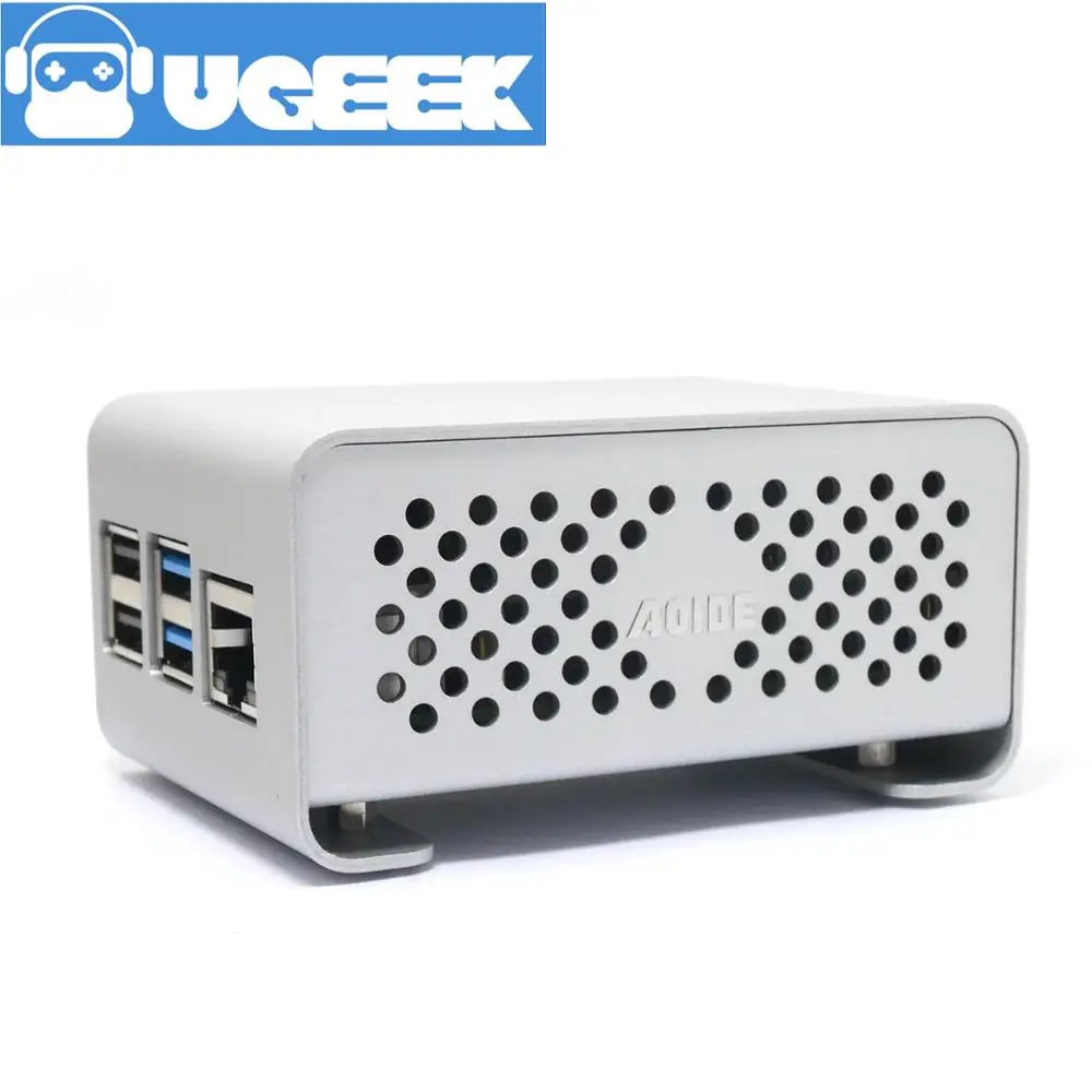  Aoide UGEEK DAC II Hifi Sound Card+Raspberry Pi 4 Model B (1GB RAM)+Aluminium Case KitES9018K2M384 