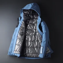 Мужская одежда Monclair,, зимний пуховик, куртка, верхняя одежда, с капюшоном, толстый, теплый, белый утиный пух, пальто для мужчин размера плюс, парка для мужчин