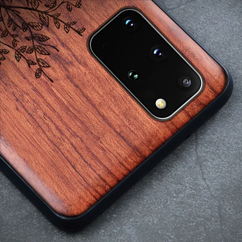 Чехол для телефона из натурального дерева Samsung Galaxy S20 Ultra роскошный деревянный