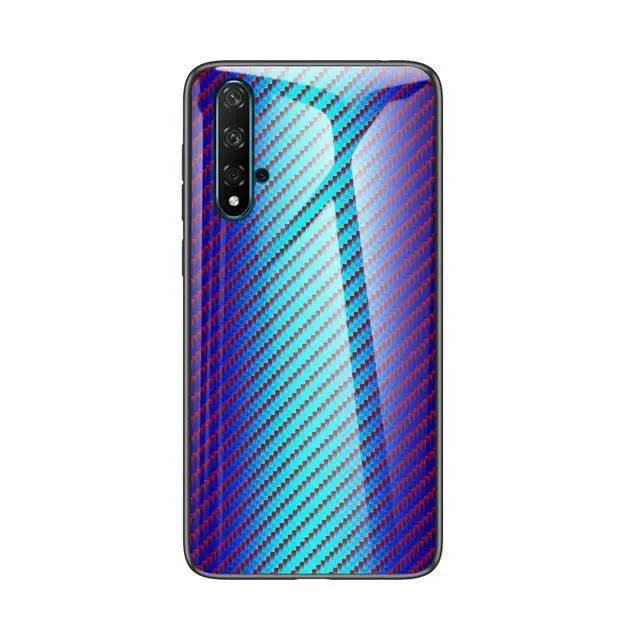 Чехол из закаленного стекла из углеродного волокна для huawei P20 P30 Pro Honor 9 10 Lite 7C 8C 8A 8X 9X Honor 20 Pro 10i 20i P smart Z - Цвет: 3