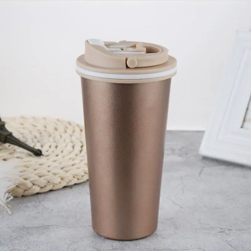 500ml Stainless Steel Thermos Mug Cup with Lid Water Vacuum Flasks Insulated Car