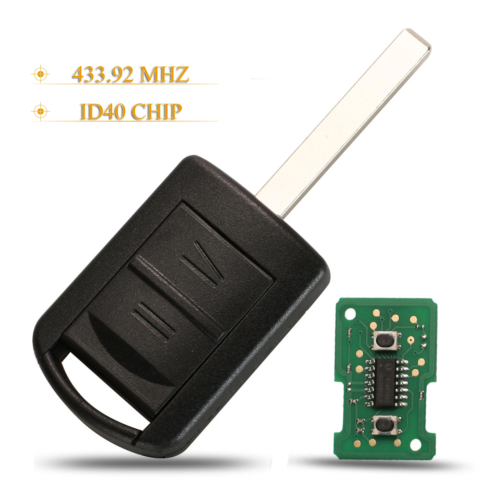 Jingyuqin 2 Pulsanti Smart Remote Car Key Fob 433.39Mhz Id40 Per Vauxhall Opel Corsa Agila Meriva Combo