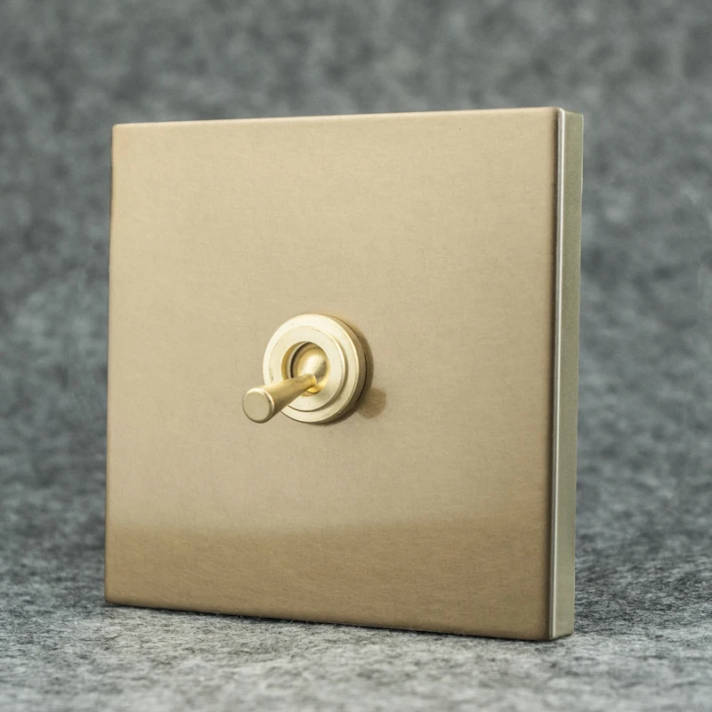 Interruttore A Parete 1 Via Stile Vintage Oro - 10A 250V Per Montaggio A Vista, Design Elegante - Foto 12