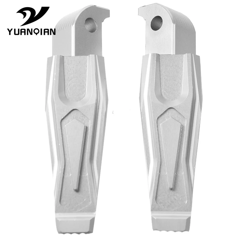 Новые CNC алюминиевые мотоциклетные складные Задние подножки опоры для ног Пассажирские подножки для YAMAHA XP 500 XP500 - Цвет: silver
