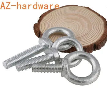 

GB825-88 Extended eyebolt ring/ round screw plated white zinc eyebolt M6-M20 5Pcs
