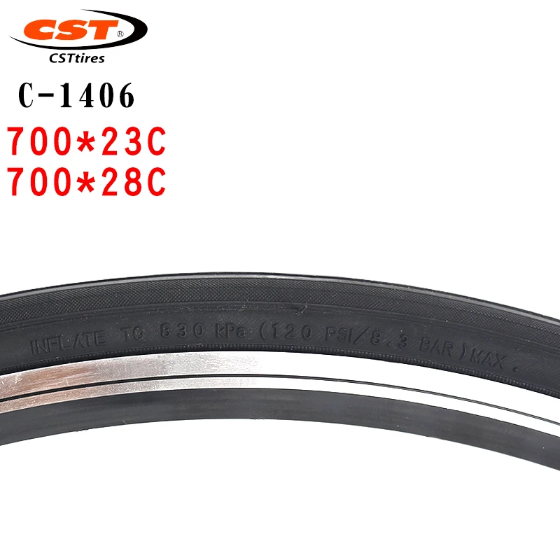 CST-Road Bike Steel Wire Tire, Bike Parts, 700C, 700x 23C, 700x 25C, 700x 28C, Wear Resistant, C-1406