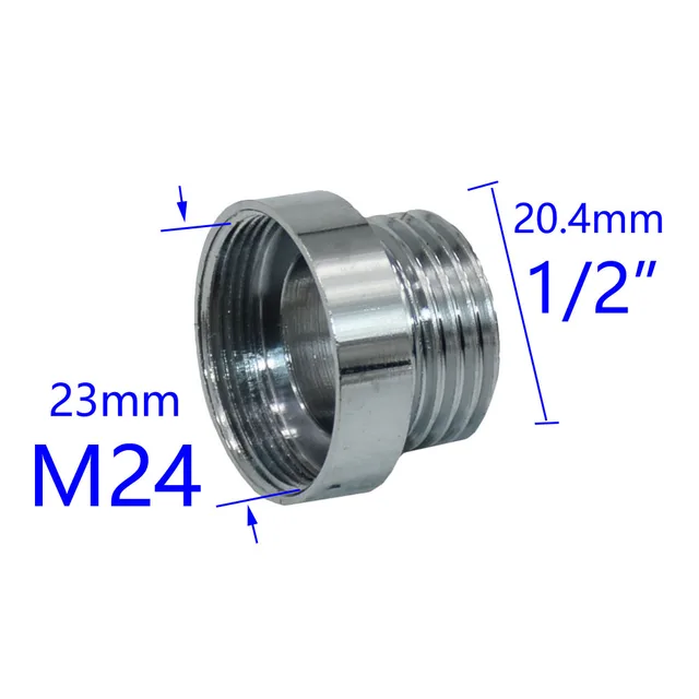 Sárgaréz 1/2 " - M16 M18 M24 M28 Szál Csatlakozó Hím Nőstény Pezsgő Víztisztító Csaptelep Rézszerelvények Ezüst Bevonás - Image 6