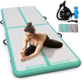 

Air Tumble Track Mat, Inflatable Airtrack Gymnastics Mat with Electric Pump for Practice Gymnastics,Tumbling,Parkour, Home Floor