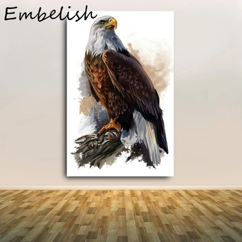 

1 Pieces Quality HD Print Canvas Oil Paintings Watercolor Bald Eagle Animals Wall Art Poster Home Decor Pictures For Living Room