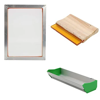 

140T Screen Printing Kit Metal Frame + Sizing Machine + Scraper Tool Parts Kit