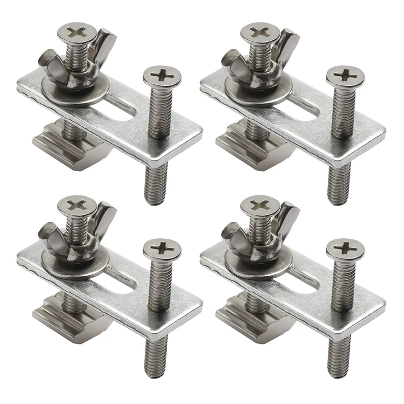 4Pcs T-Track Mini Hold Down Clamp Kit Iron Machine Engraving Machine Plate Clamp Fixture Cnc Engraving