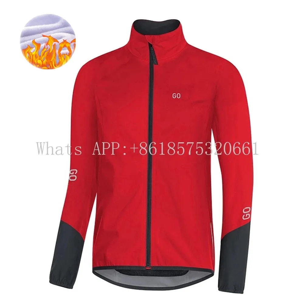 thumbnail image 1 of Chaqueta de ciclismo de invierno GROE para hombre, forro polar térmico, maillot multifunción para ciclismo de montaña, maillot para ciclismo al aire libre, abrigo cálido, 1 of 5
