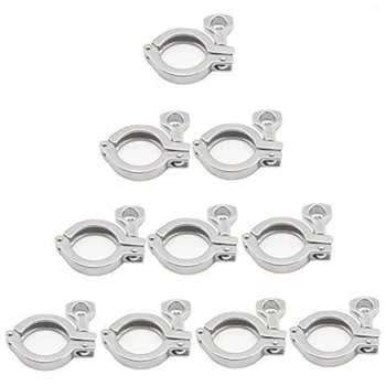 

Stainless Steel 304 Single Pin Heavy Duty Tri Clamp with Wing Nut for Ferrule TC 1.5 Inch(10 Pack)