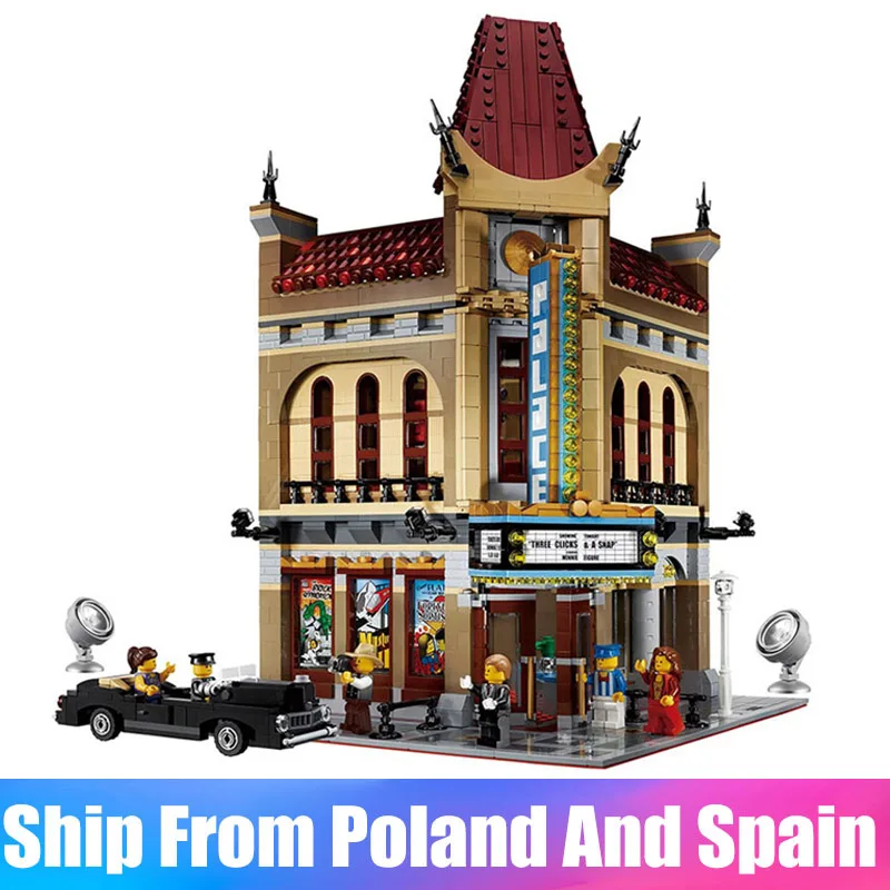 

City Street 15006 Palace Cinema Model Building Blocks Set Compatible with Lego 10232 Classic House Architecture Toys