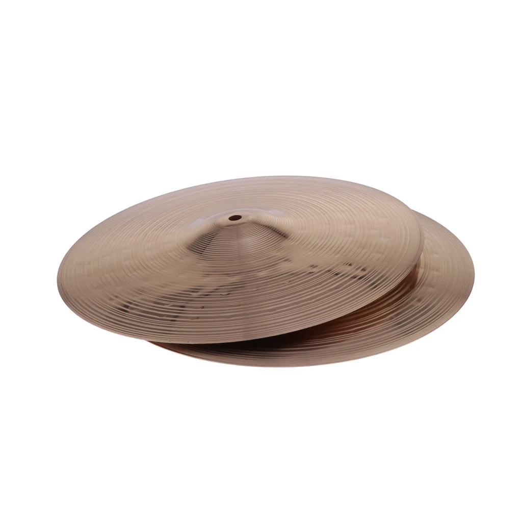 Durable 2x Bronze Drum Kit Hi Hat Cymbals 14 Inch for Drummer