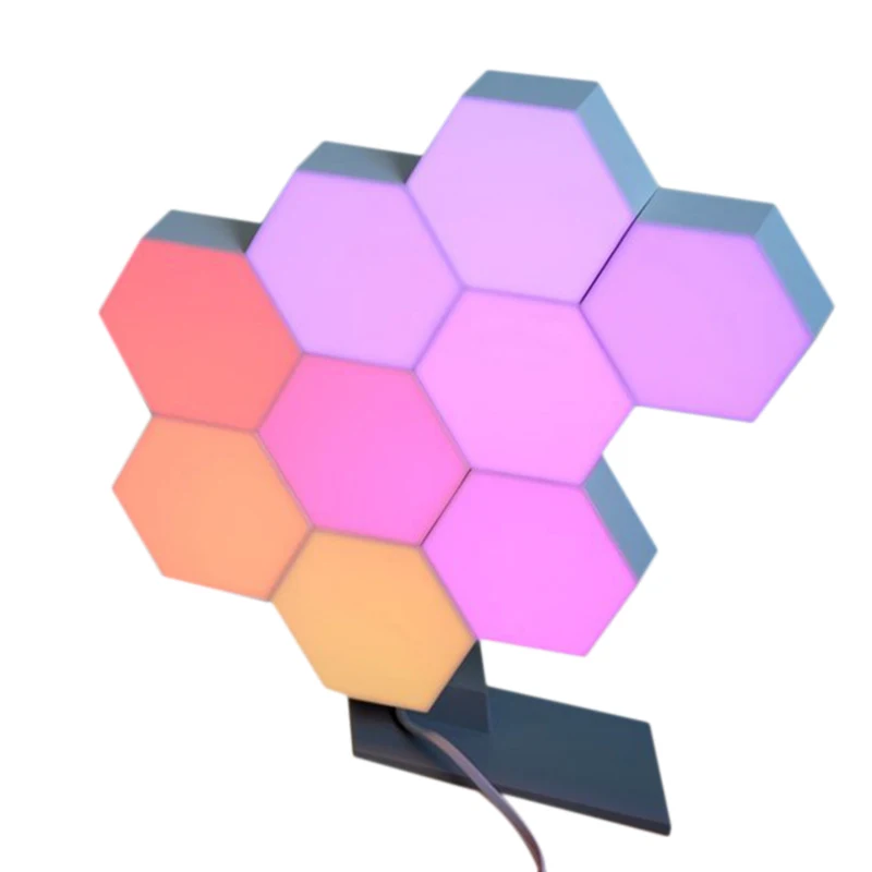 Diy Quantum Lights Creative Geometry Assembly Led Night Light Smart App Control for Google Home Amazon Alexa Lamp