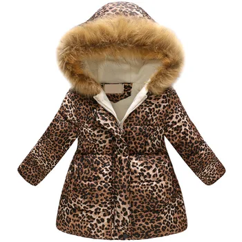 

2020 new thickened multicolor winter girl jacket fashion printed hooded jacket children wear plus velvet warm girl jacket Christ