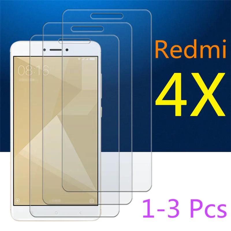 Защитное стекло закаленное 9H для xiaomi redmi 4x 4 x x4 HD 3 шт. | Мобильные телефоны и