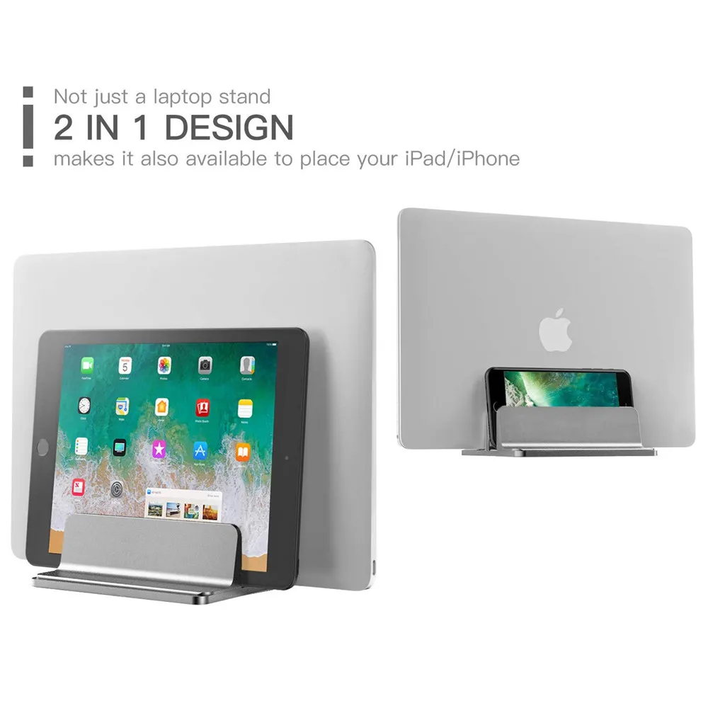 Double storage vertical notebook books computer aluminum bracket base desktop double card cooling storage bracket (1)