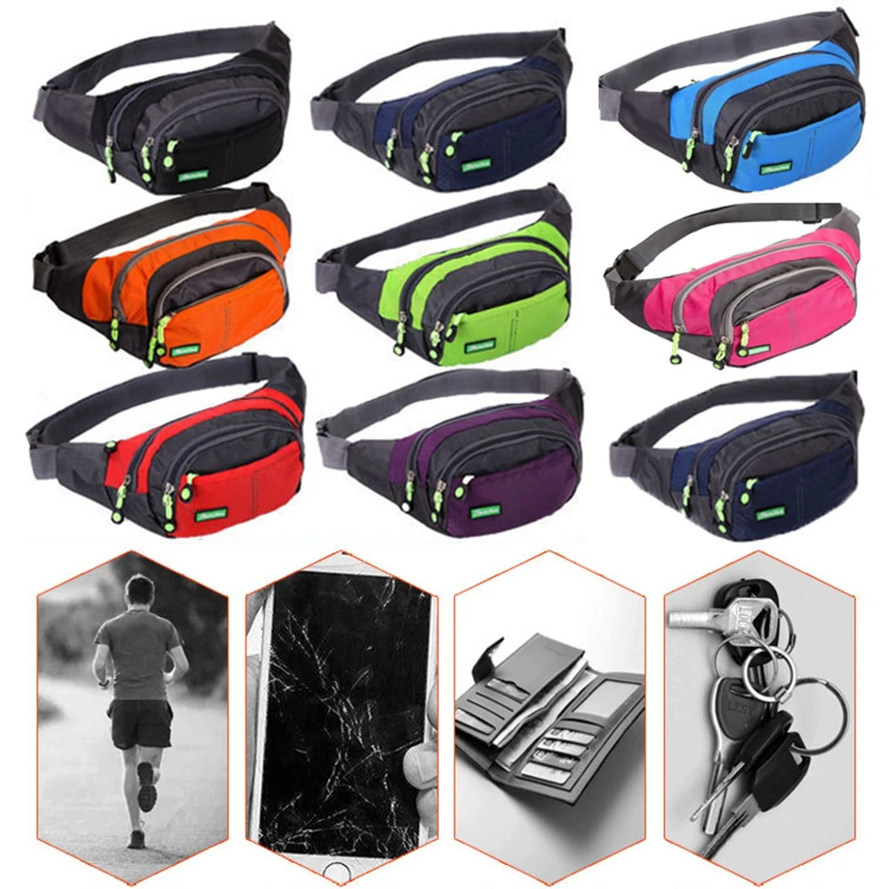 

Travel Bum Bag Fanny Pack Waist Bag Zipped Outdoor Sports Shoulder Bag Pouch Men Women Waist Packs Ladies Waist Pack