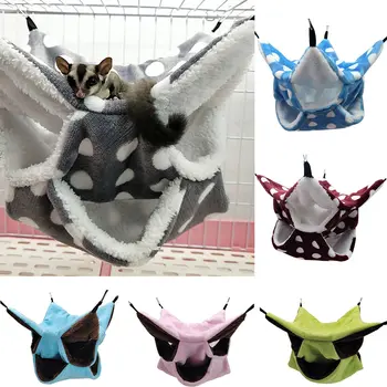 

Small Animal Warm Plush Three-layer Double-layer Cage Hanging Hammock Hiding Place Hanging Squirrel Sleeping Bag
