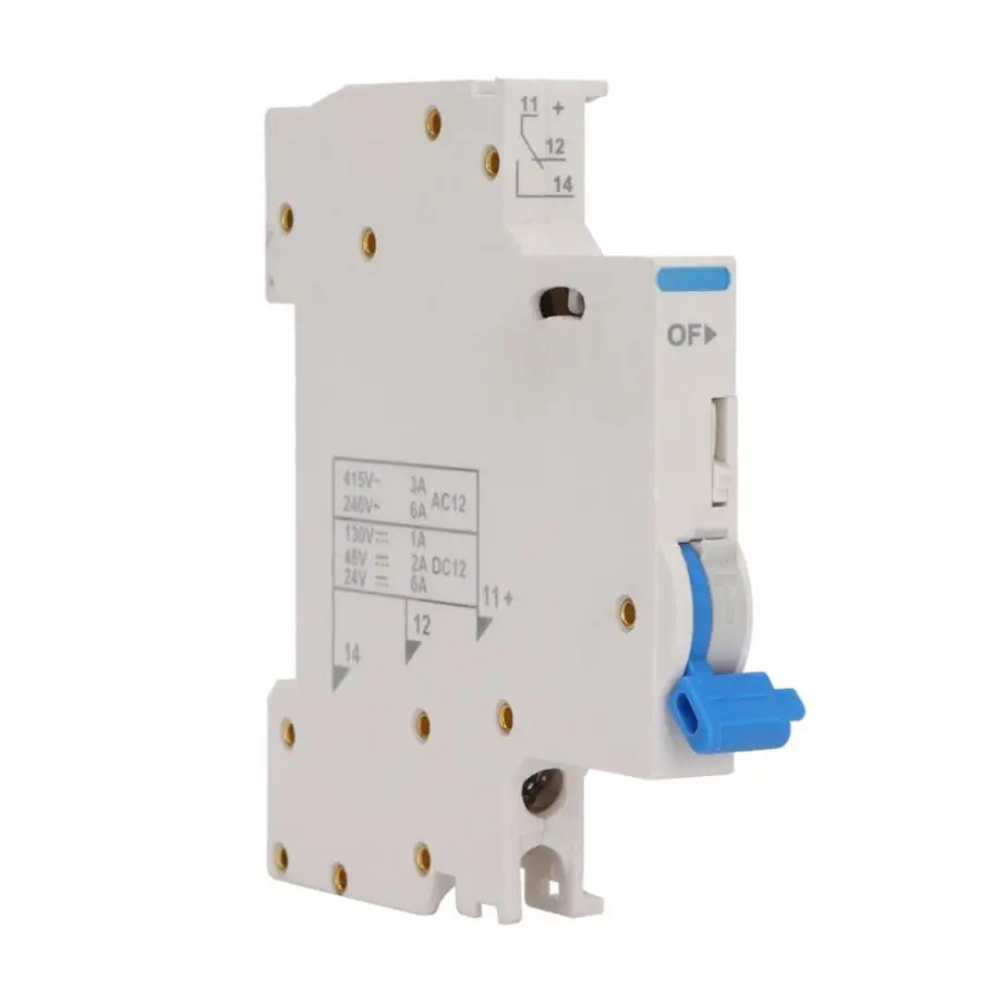 DC24-48V / AC220V Plastic Miniature Circuit Breaker Electric Terminal Contact Fit for NXB-OF Auxiliary Switch |