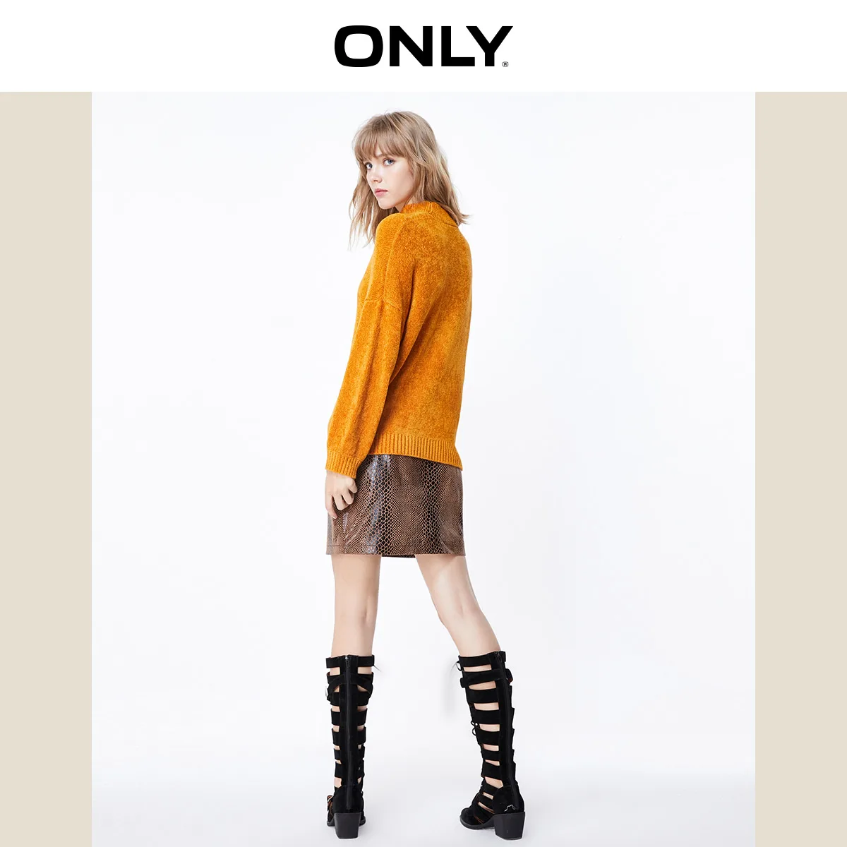 Ceny Tylko damski luźny krój sznurowany z długimi rękawami | 119313531