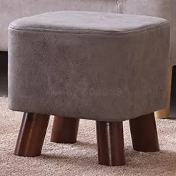 

Solid Wooden Stool, Family Low Stool, Creative Living Room, Shoe Stool, Fashionable Adult Cloth Sofa, Stool, Small Stool