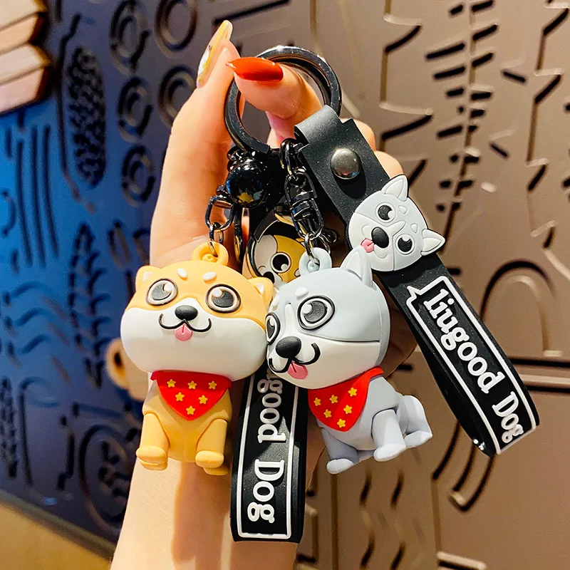 Брелок для ключей в виде мультфильма брелок с симпатичной собакой Corgi Husky