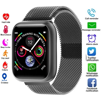 

Smart Watch F11 Fitness Tracker Blood Pressure Heart Rate Blood Oxygen Monitoring Electrocardiogram IP68 Waterproof Smartwatch