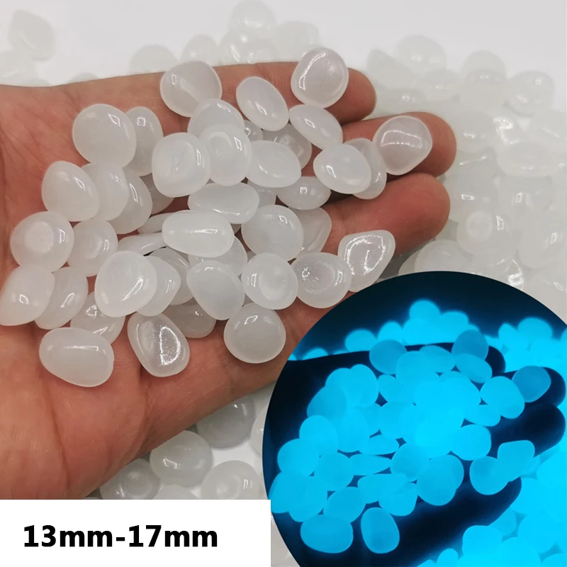 300 pcs/Pack Luminous Little Stones Garden Decor Glow In Dark Decorative Outdoor Fish Tank Rocks
