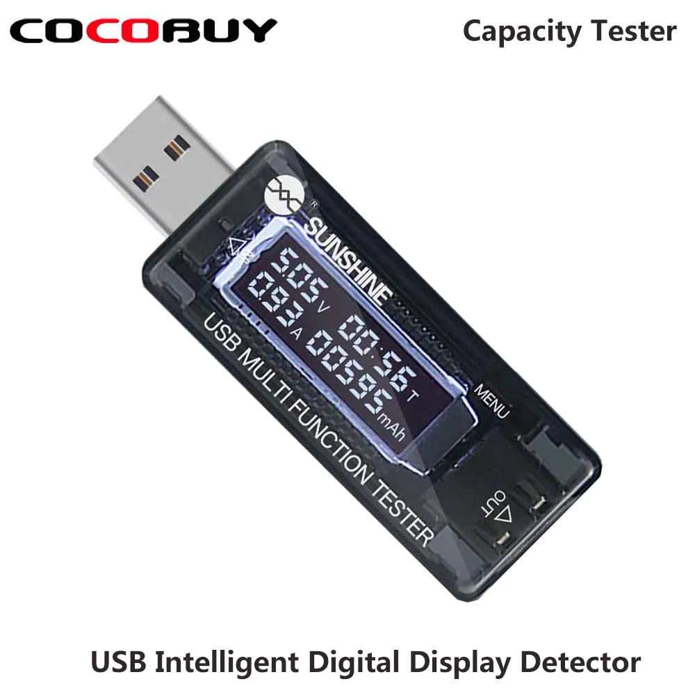 SUNSHINE SS 302A QC 4 0 LCD Ток Напряжение зарядное устройство Емкость тестер USB