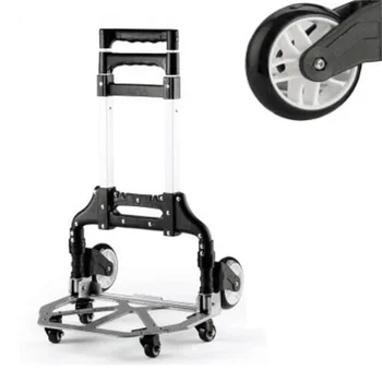 

Multipurpose luggage cart Grocery trolley hand-pushed trailer Folding shopping cart with small wheels