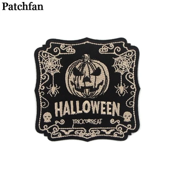

20pcs/lot Patchfan Haloween Iron on patches for clothing embroideried Patchwork accessories cartoon anime custom badges A2273