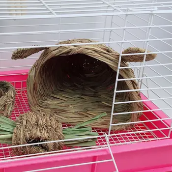 

Chinchilla Bed Pet Straw Fabric Hamster Rabbit Guinea Pig Cage Nest Home Toy