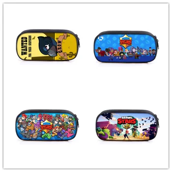 

New Anime Brawling Leon Crow Spike Shelly Colt Jessie Brock Figure Pattern Pen Pencil Bag Case Zipper Cosmetic Bag Action Toy