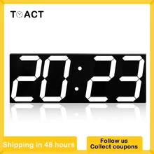 Digital LED Wall Clock Modern Alarm Clocks Large Number Display Home Kitchen Office Night Electronic Wall Watch Wake Up Light