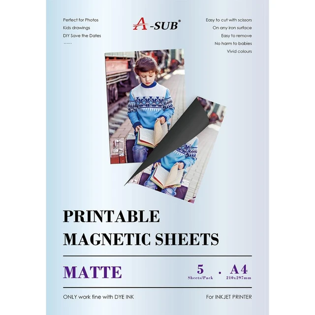 Size A4 Printable Magnetic Sheets Make Refrigerator Photo Magnet Matte  Print Paper For Inkjet Printers - AliExpress