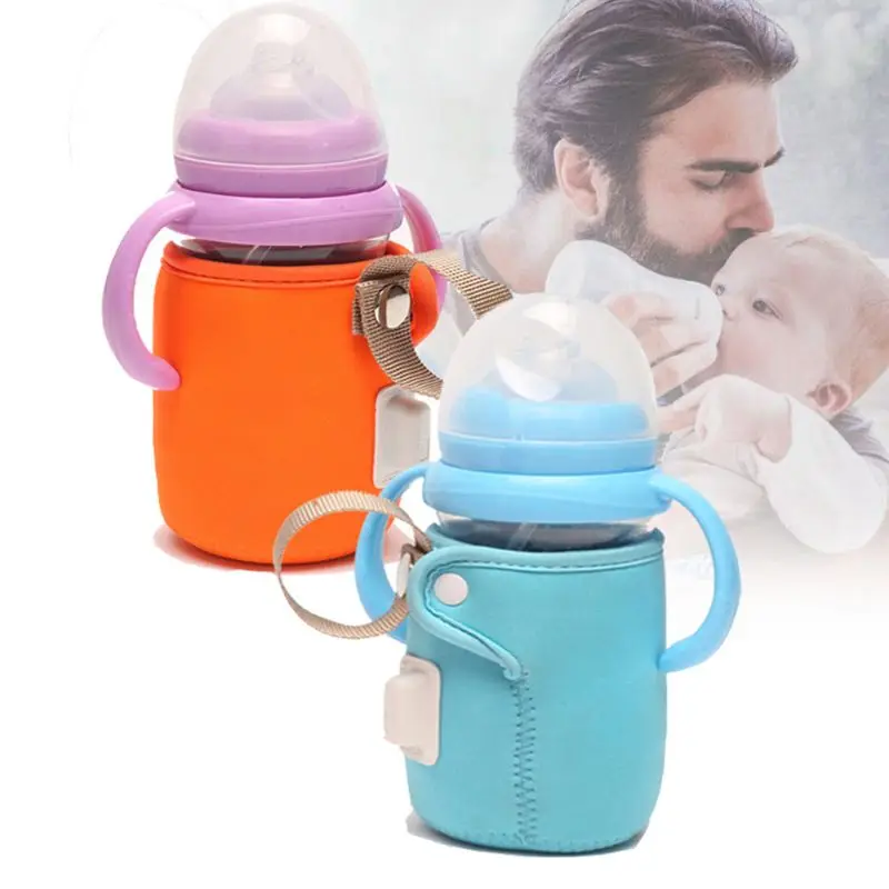 High Quality USB Baby Bottle Portable Bottle Thermostat Heating Cover Anti-scalding Non-slip Insulation Bag
