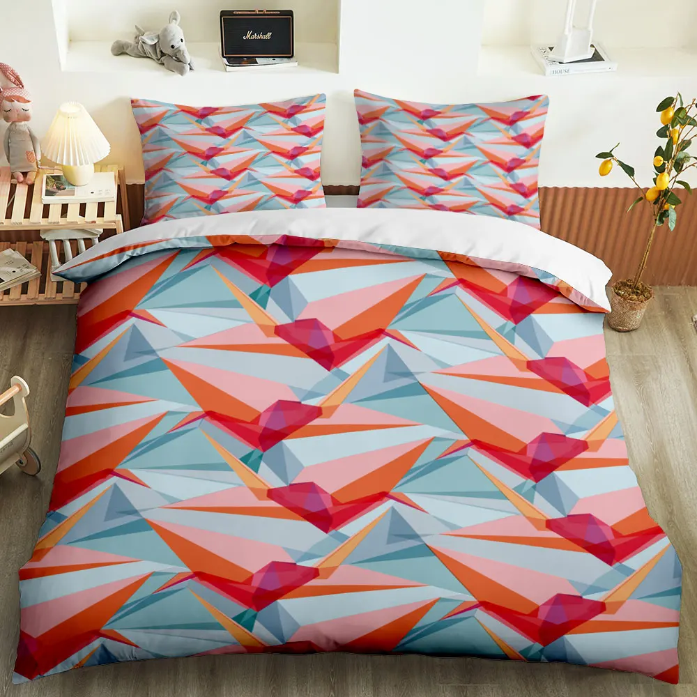 

2020 new geometric fashion color series bedding 2 / 3 Piece Set fashionable geometric pattern simple duvet cover and pillow case