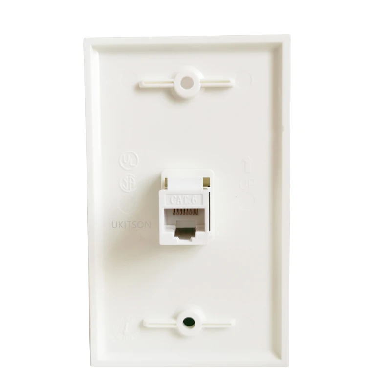 2 Packs Ethernet Coax Wall Plate Outlet With 1 Cat6 Keystone Port And 1 Gold-Plated Coax F Type Port RJ45 Wall Plates