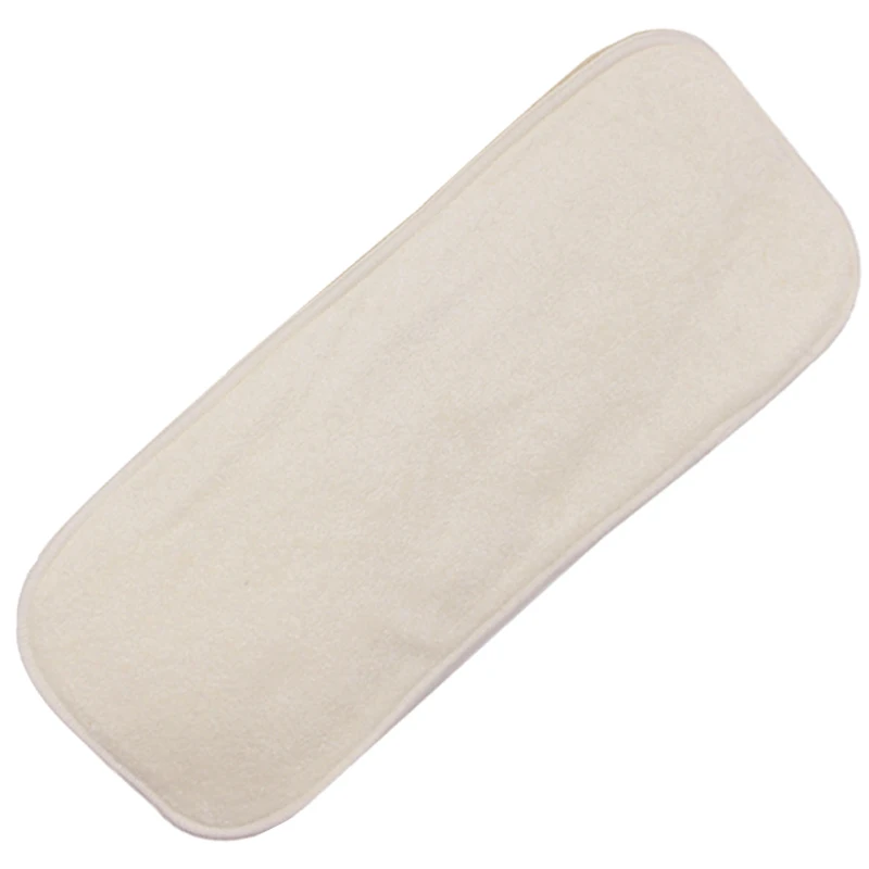 Beige 4 слоя Многоразовые моющиеся вставки ускорители вкладыш для настоящий карман ткань пеленки крышка Обёрточная бумага вставка из микрофибры с бамбуковым древесным углем - Цвет: Beige