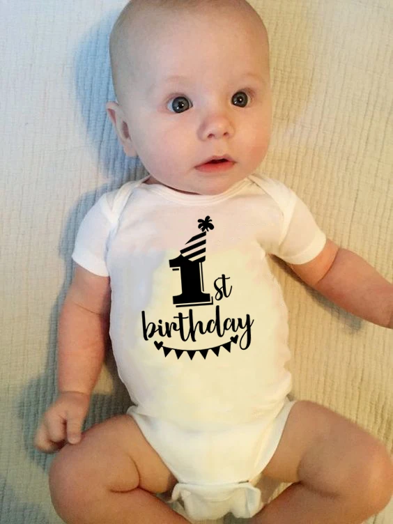 Infant Bodysuit Outfits Short-Sleeve Newborn Funny Baby-Boys-Girls 0-18M