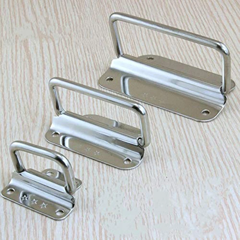 2pcs Stainless Steel Folding Pull Handles Cabine Drawer Pull Knobs