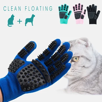 

Pet Glove Cat Grooming Glove Dog Comb For Cats Bath Clean Massage Hair Remover brushes Gentle Cat Hair Deshedding Brush Gloves