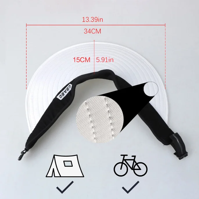 Sun Visor Simple Women Summer Wide Brim Beach Adjustable UV Protection Female Packable