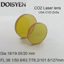 CO2 Лазерная линза ZnSe фокус линзы плоско-выпуклые линзы станок для лазерной резки Dia.18 19,05 20 мм FL38.1 50,8 63,7 76,2 101,6 127 мм
